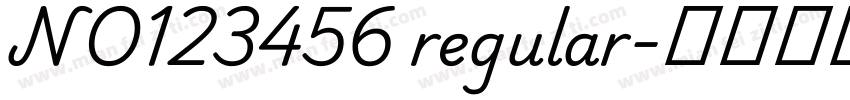 NO123456 regular字体转换